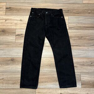 Men's Levis 505 Regular Fit Denim Jeans SZ 34x29 Black Modern Cotton Red Tab